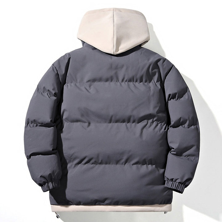 Damen Gepolsterte Oversize-Steppjacke mit Kapuze, Kordelzug & elastischen Bündchen Echoarchiv