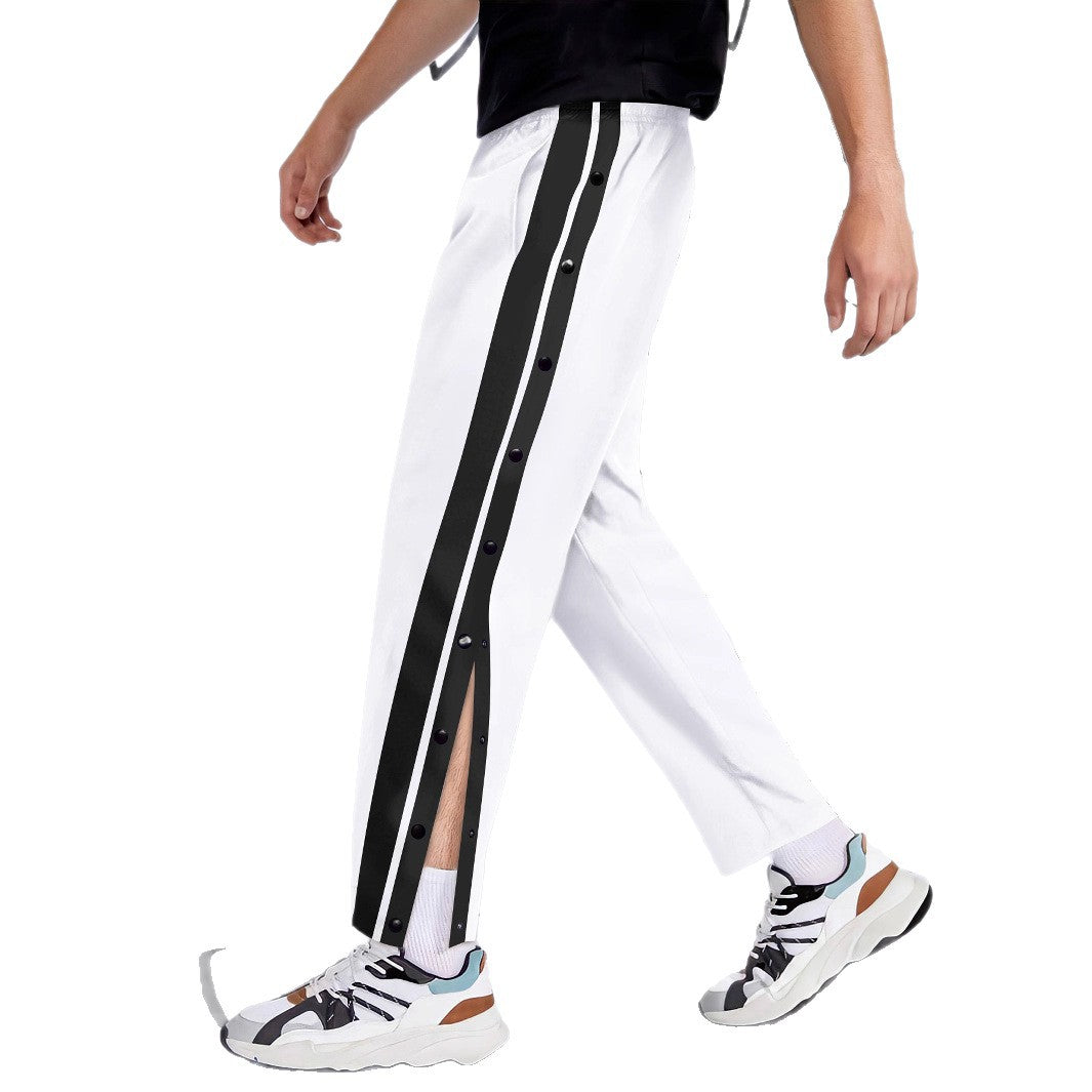 Herren Sportliche Jersey-Hose mit Druckknöpfen Echoarchiv