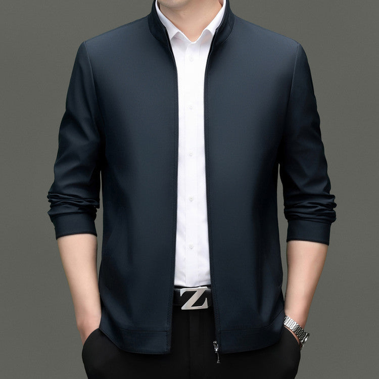 Herren elegante Übergangsjacke mit modernem Stehkragen Echoarchiv
