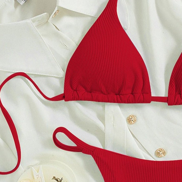 Damen Triangel-Bikini mit verstellbaren Trägern und elegantem Unterteil Echo Archiv