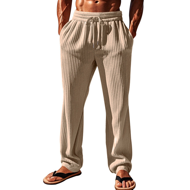 Herren lockere Sommerhose mit elastischem Bund und seitlichen Taschen Echoarchiv