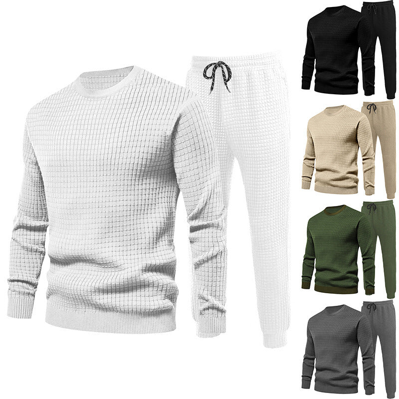 Herren Oberteil und Jogginghose Set mit strukturiertem Design Echoarchiv