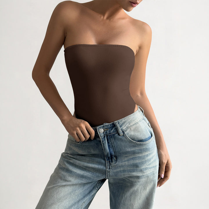 Damen Bandeau-Bodysuit aus elastischem Material mit figurfreundlichem Schnitt Echo Archiv