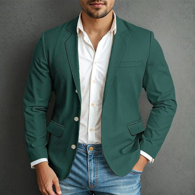 Herren eleganter Blazer mit strukturiertem Design und praktischen Taschen Echoarchiv