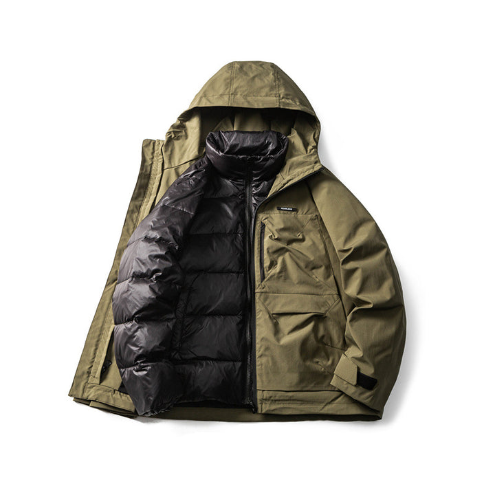 Herren Funktionelle Outdoor-Softshelljacke mit Kapuze und Mehrfachtaschen Echoarchiv