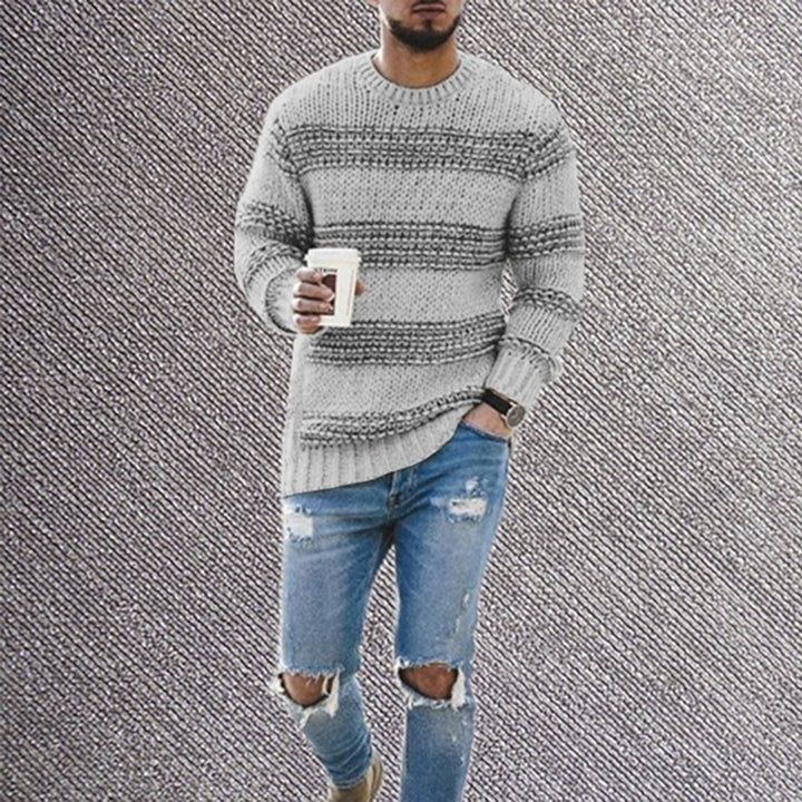 Herren Strickpullover mit strukturiertem Muster und modernem Schnitt Echoarchiv