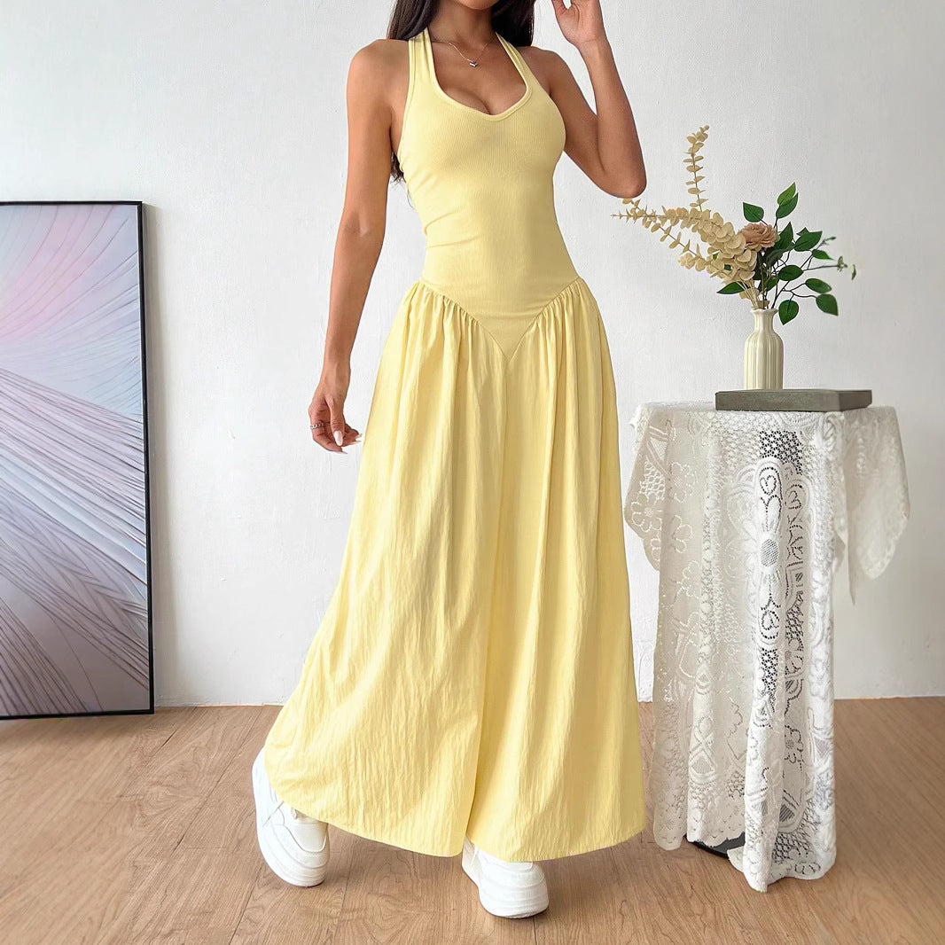 Damen Maxidress mit U-Ausschnitt und fließendem Rock Echo Archiv