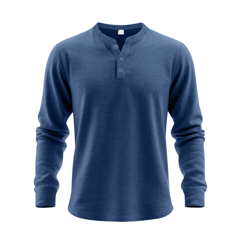 Herren Langarm-Hemden im klassischen Henley-Stil Echoarchiv