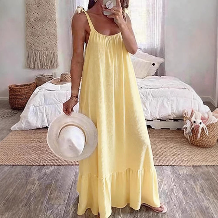 Damen Sommerliches Maxikleid mit Rüschenabschluss Echo Archiv