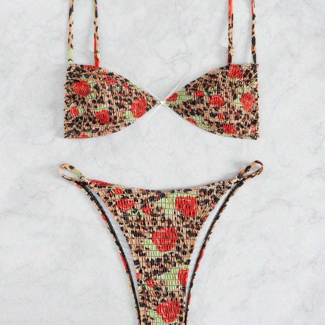 Damen verführerischer Triangel-Bikini mit strukturierter Oberfläche Echo Archiv