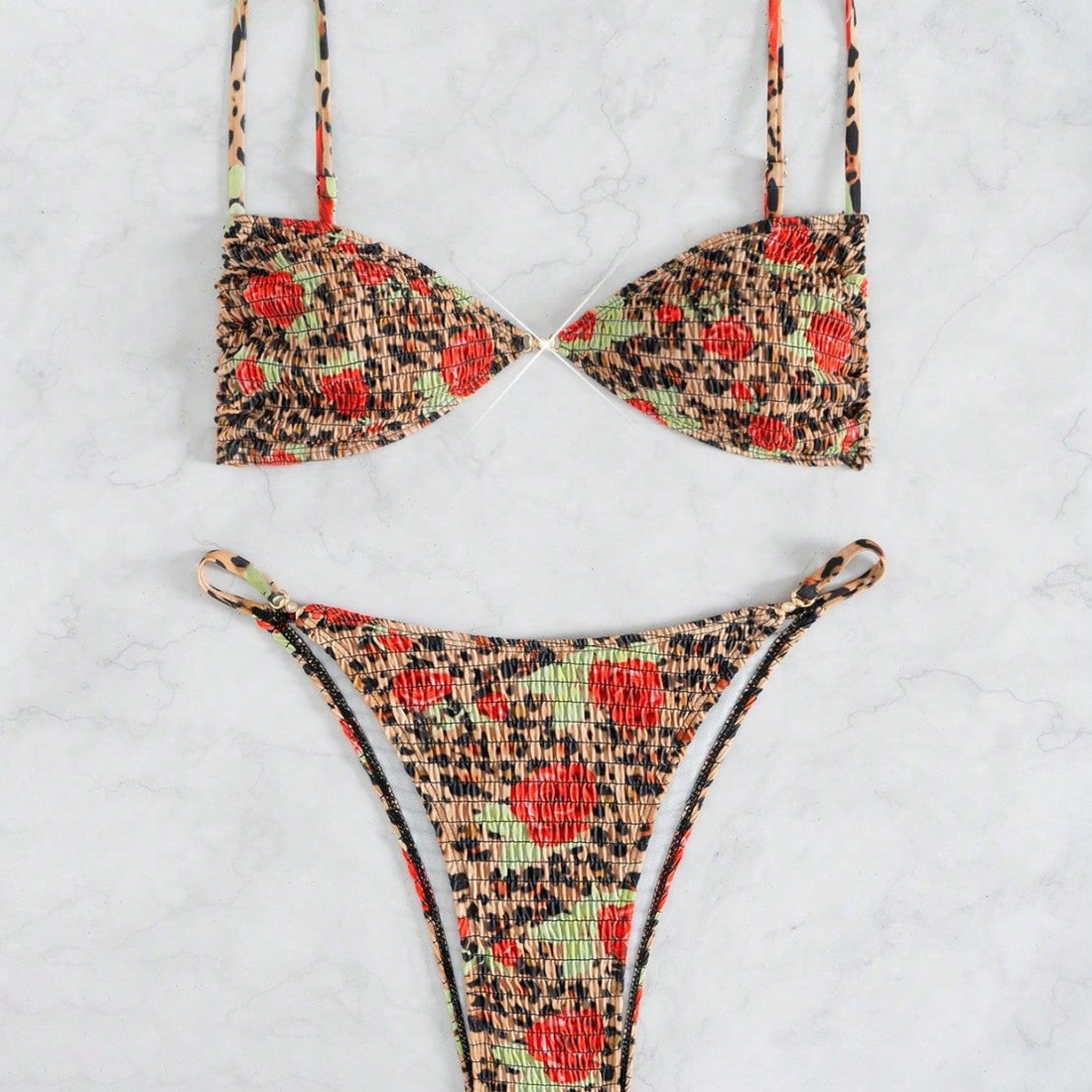 Damen verführerischer Triangel-Bikini mit strukturierter Oberfläche – Maréssa