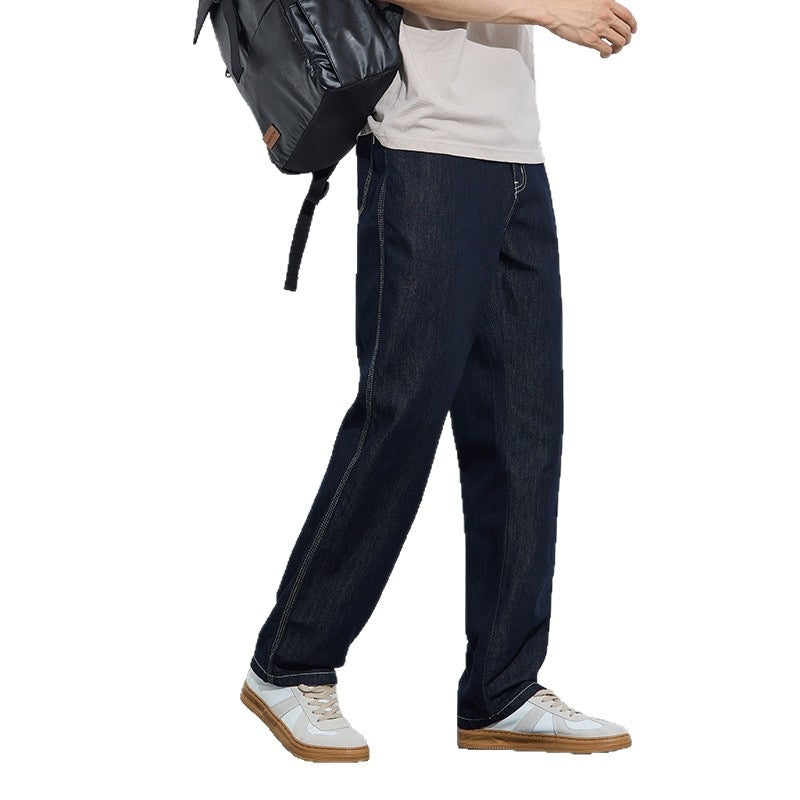 Herren Bequeme und lässige Weit geschnittene Denim-Hose Echo Archiv