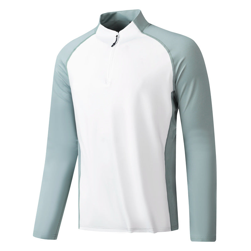 Herren Funktionales Langarmshirt mit Stehkragen und halbem Reißverschluss Echoarchiv