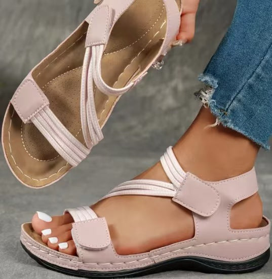 Damen orthopädische Sommer-Sandalen mit verstellbarem Riemendesign und komfortablem Fußbett Echoarchiv