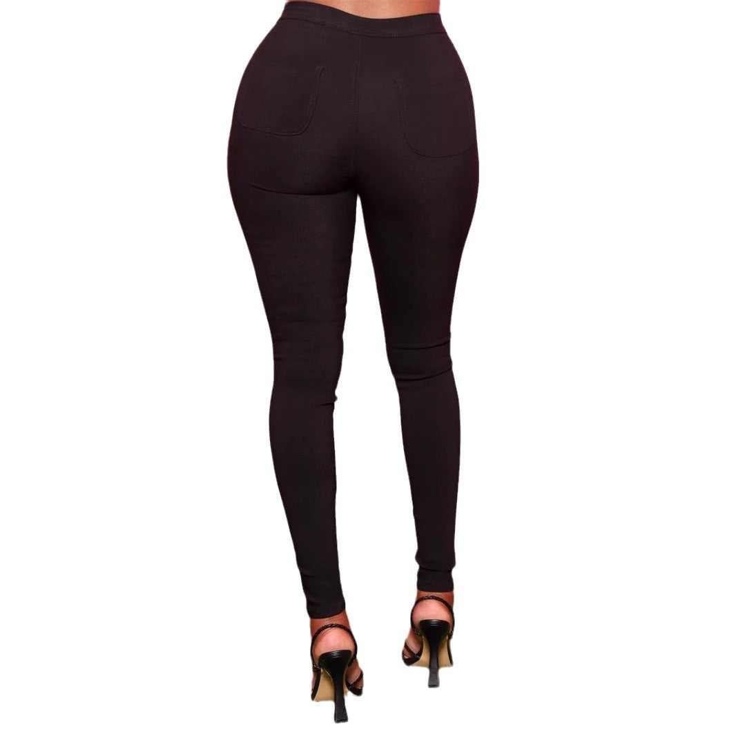 Damen Hochtaillierte Sculpting-Leggings im Denim-Look mit formendem Bund Echo Archiv