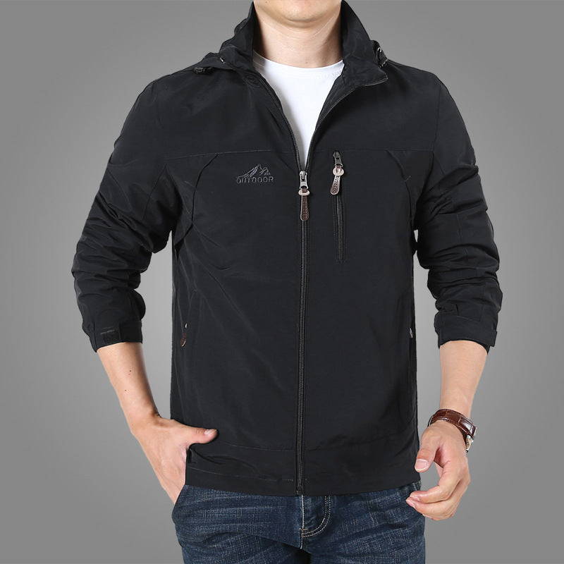 Herren leichte atmungsaktive Softshell-Trekkingjacke mit Kapuze und Mesh-Futter Echoarchiv