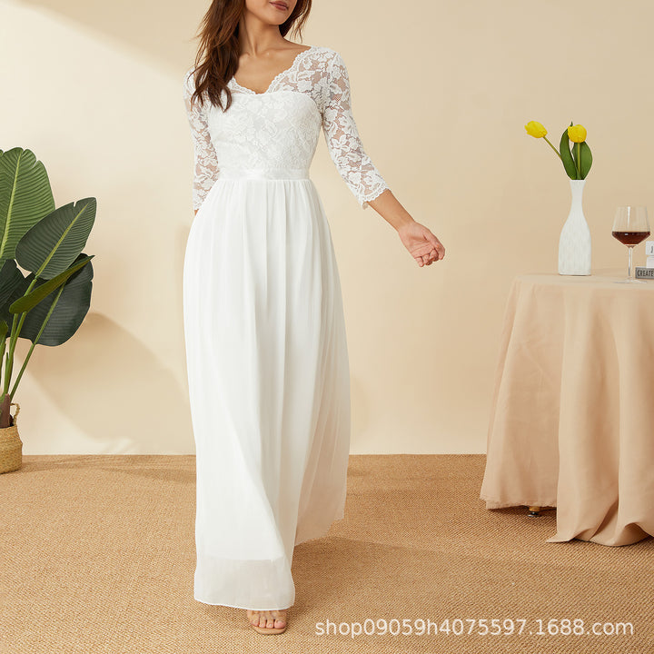 Damen elegantes Spitzenkleid Echo Archiv
