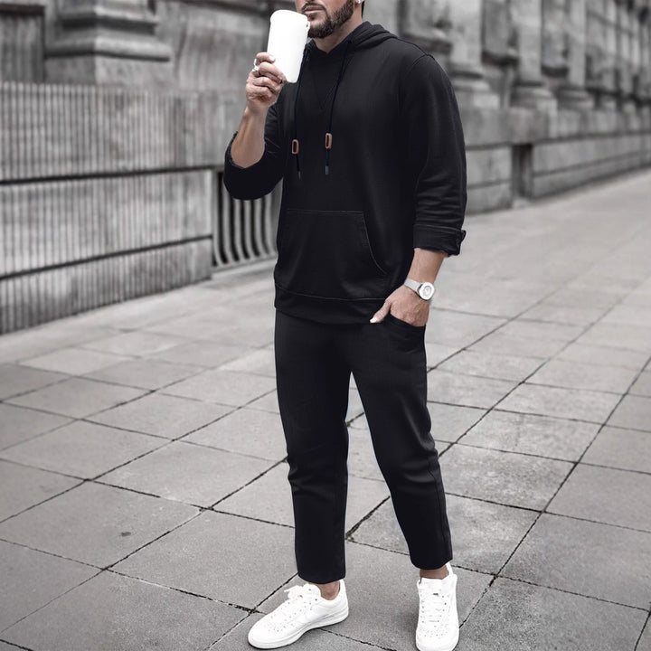 Herren bequemer Hoodie und Jogginghose Set Echoarchiv