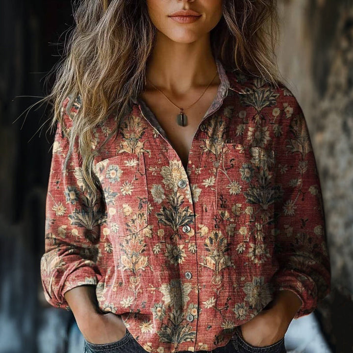 Damen Modische Bluse mit Paisleymuster Echoarchiv