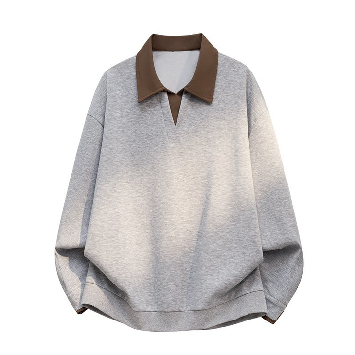 Damen Boxy-Polo-Sweatshirt mit kontrastiertem Spitzkragen Echoarchiv