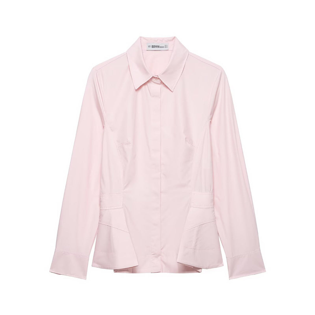 Damen Taillierter Hemdblazer mit verdeckter Knopfleiste, Eingrifftaschen und schmaler Silhouette Echo Archiv