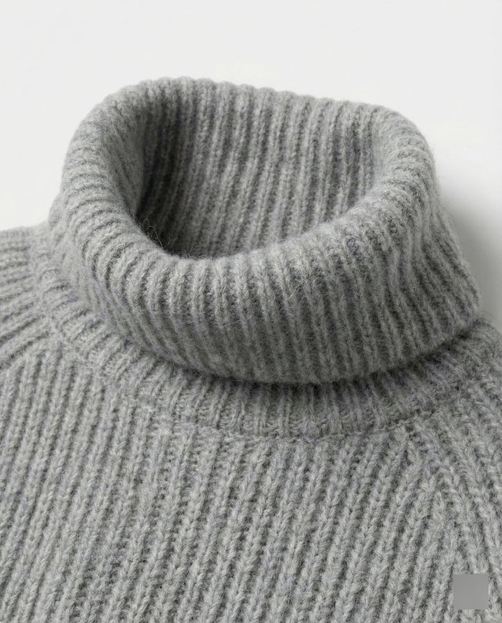 Damen Kuscheliger Rollkragenpullover aus weicher Baumwolle Echoarchiv