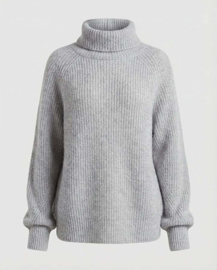 Damen Kuscheliger Rollkragenpullover aus weicher Baumwolle Echoarchiv