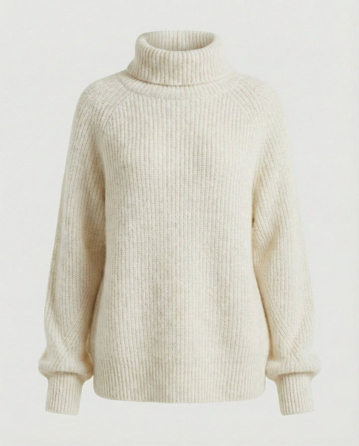 Damen Kuscheliger Rollkragenpullover aus weicher Baumwolle Echoarchiv