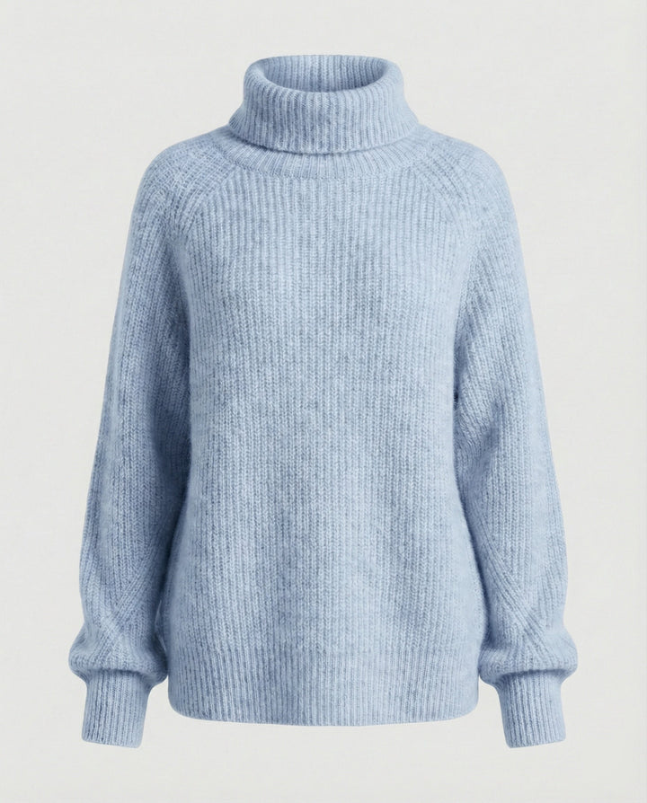 Damen Kuscheliger Rollkragenpullover aus weicher Baumwolle Echoarchiv