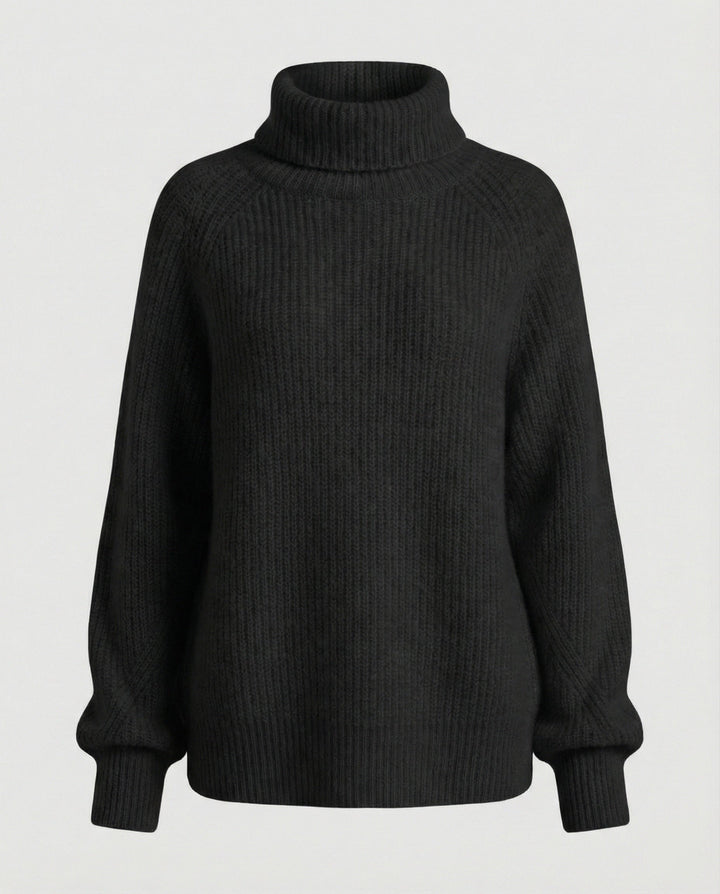 Damen Kuscheliger Rollkragenpullover aus weicher Baumwolle Echoarchiv