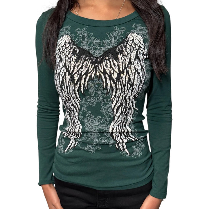Damen T-Shirt mit Engelprint Echo Archiv