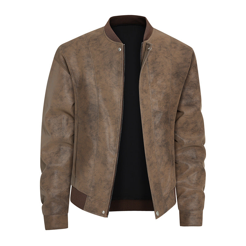 Herren lässige Vintage Lederjacke Echoarchiv