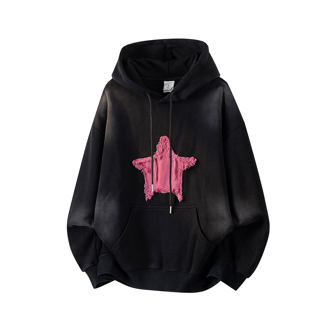 Unisex Oversize Kapuzenpullover mit handschriftlichem Grafik-Print, Kängurutasche & geripptem Saum Echoarchiv