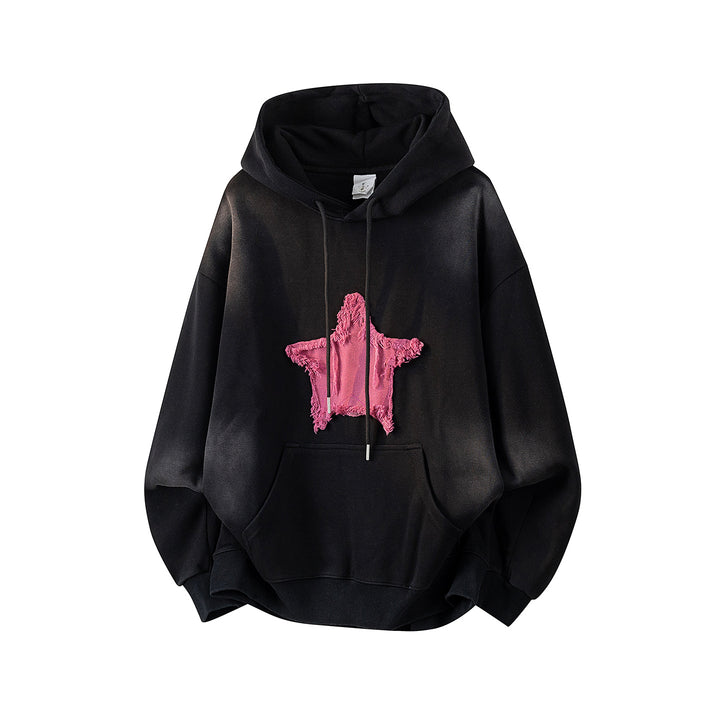 Unisex Oversize Kapuzenpullover mit handschriftlichem Grafik-Print, Kängurutasche & geripptem Saum Echoarchiv