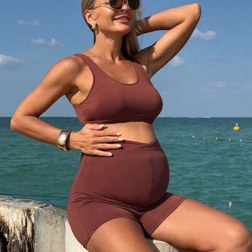 Damen Sportlicher Tankini mit elastischem Bund Echo Archiv