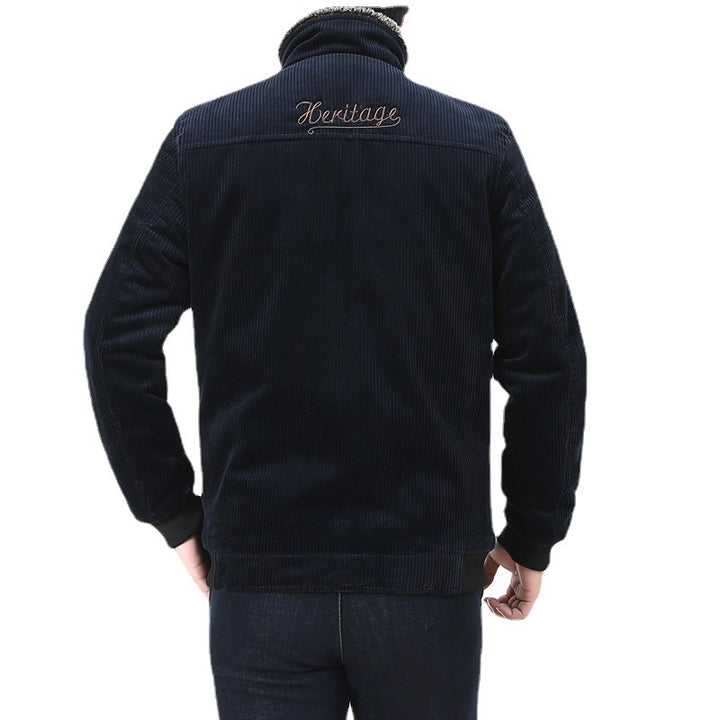 Herren Cord‑Fieldjacke mit kuscheliger Teddyfleece‑Innenlage und Stehkragen Echoarchiv