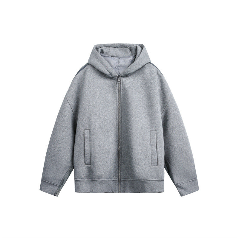 Unisex Oversize Kapuzen‑Sweatjacke mit Reißverschluss, Eingrifftaschen und gefütterter Kapuze Echoarchiv