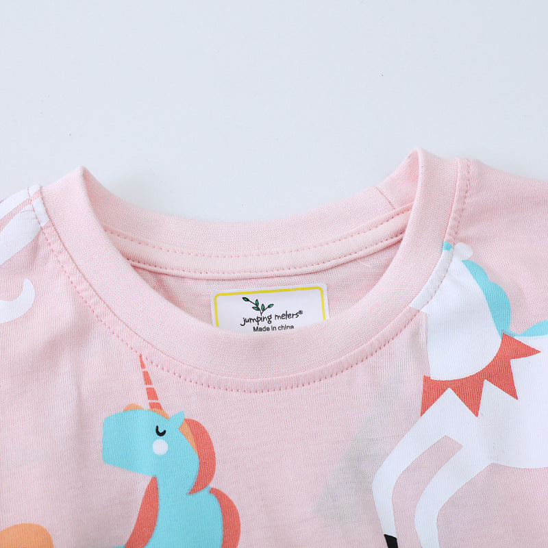 Mädchen T-Shirt mit buntem Einhorn-Design Echo Archiv