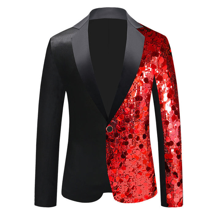Herren schimmernder Pailletten Blazer Echoarchiv