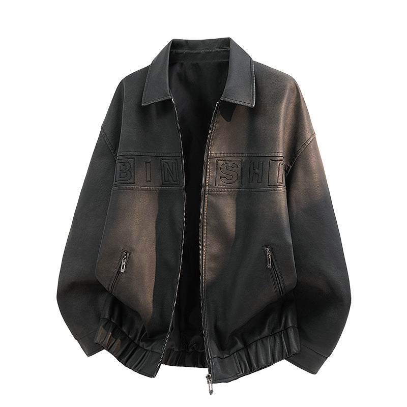 Herren Modische Bikerjacke im Vintage-Look Echo Archiv