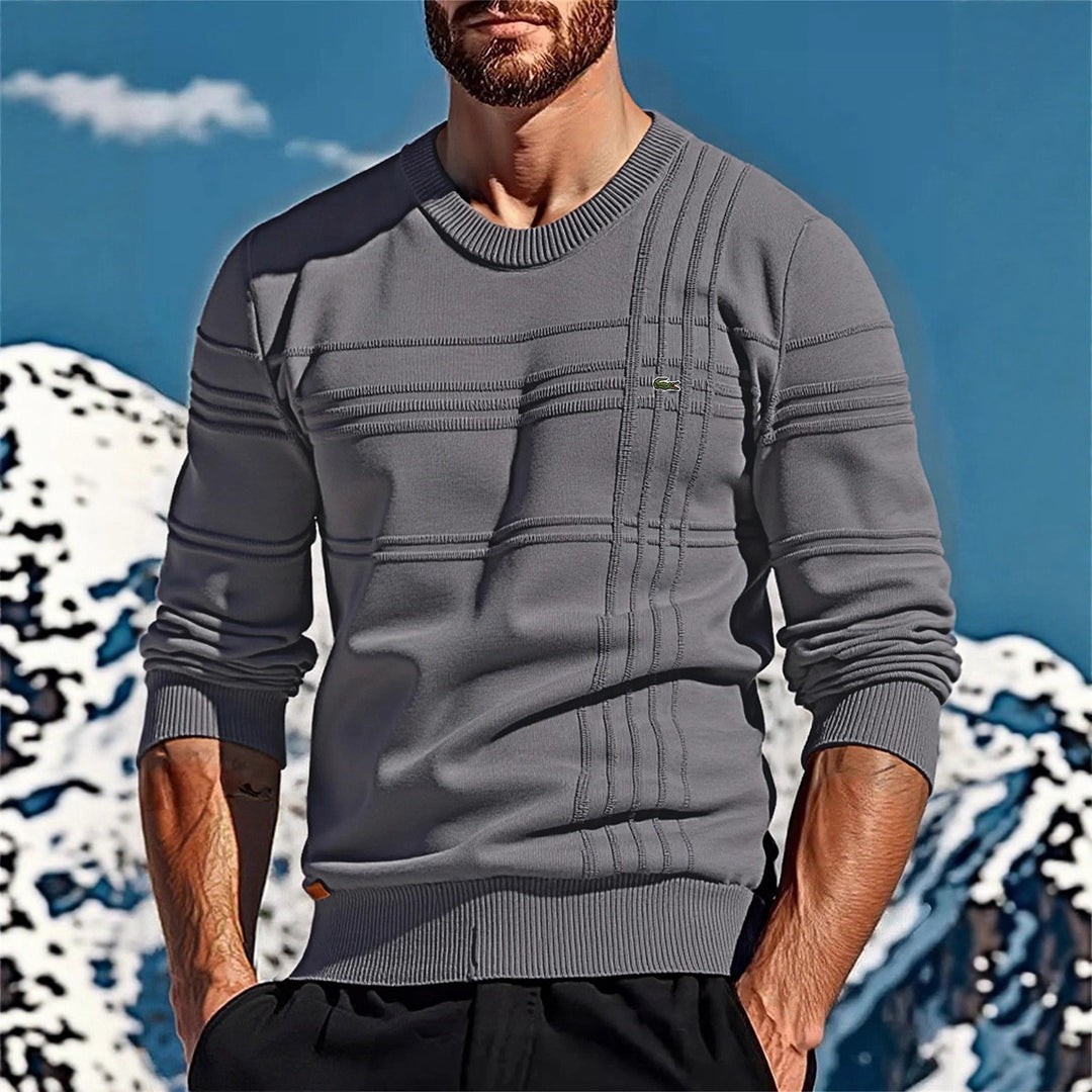 Herren stylischer Strickpullover mit einzigartigen Texturdetails Echoarchiv