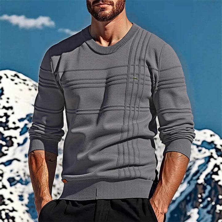 Herren stylischer Strickpullover mit einzigartigen Texturdetails Echoarchiv