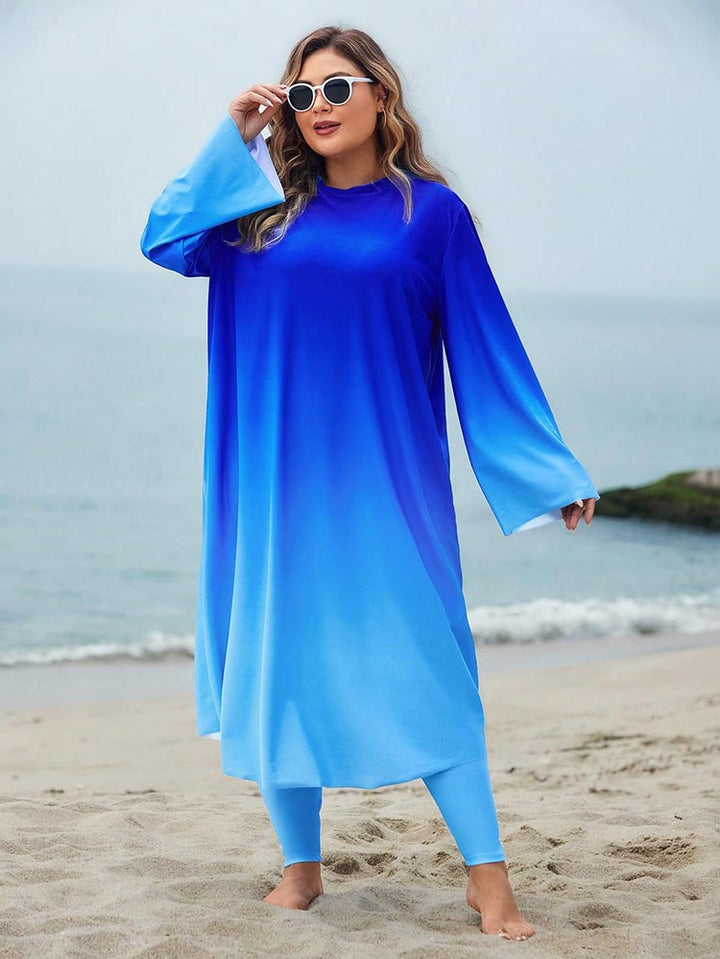 Damen Langer, lässiger Strandanzug mit elegantem Farbverlauf Echo Archiv