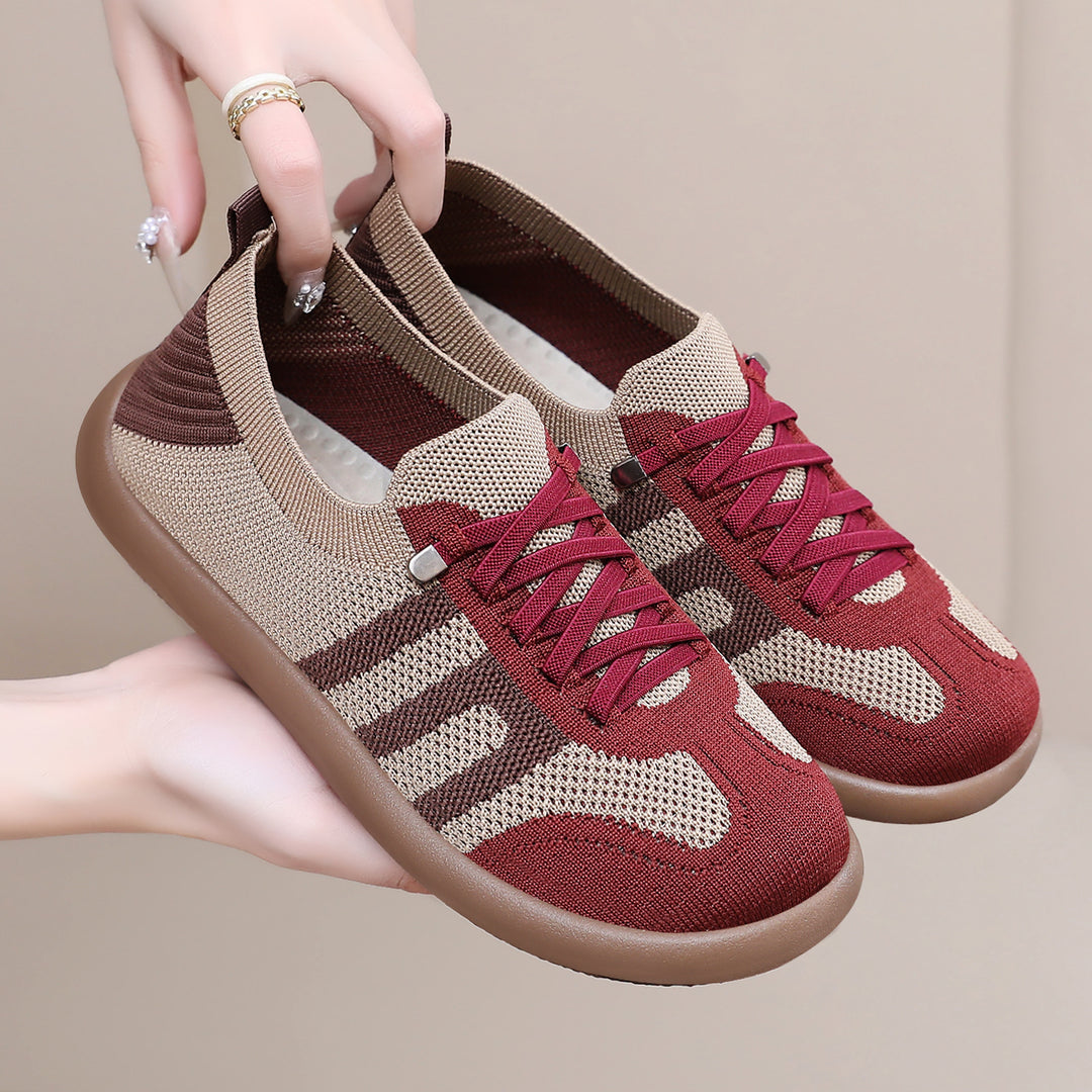 Damen nan atmungsaktiver Strick-Sneaker mit nahtlosem Sockenschaft, verstärkter Zehenkappe und flexibler EVA-Laufsohle Echo Archiv