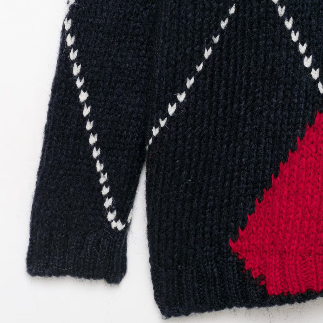 Damen Grobstrick-Pullover mit Argyle‑Muster und Oversize‑Schnitt Echoarchiv