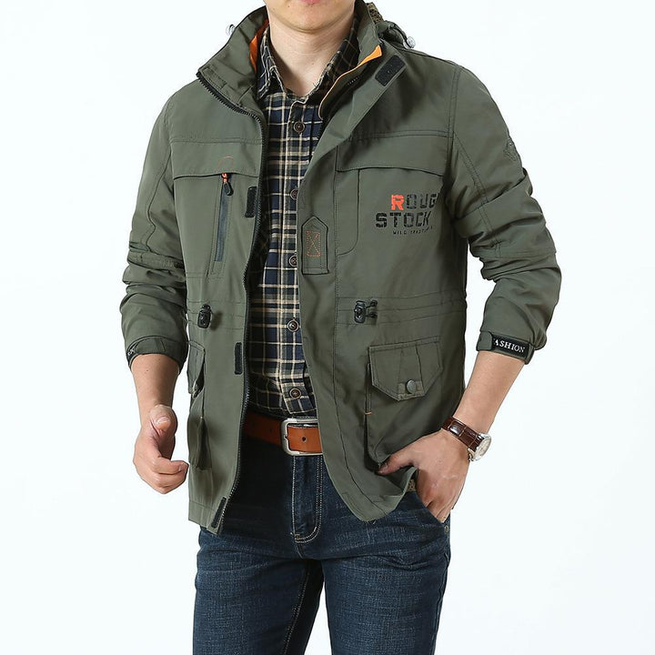 Herren Fieldjacke im Utility‑Stil mit Kapuze und Multifunktions‑Taschen – Taviero