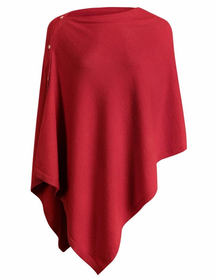 Damen vielseitiger Poncho aus hochwertiger Materialmischung – Célinea