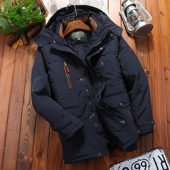 Herren Wetterfeste Fleecejacke mit abnehmbarer Kapuze Echo Archiv