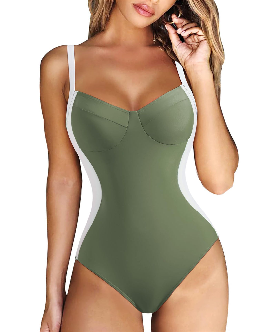 Damen eleganter Badeanzug mit wohltuendem V-Ausschnitt Echo Archiv