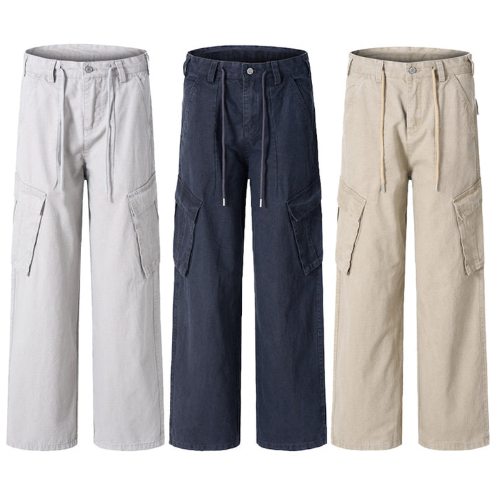 Damen Extraweite Cargo-Denim-Palazzohose mit Tunnelzugbund und aufgesetzten Klappentaschen Echo Archiv